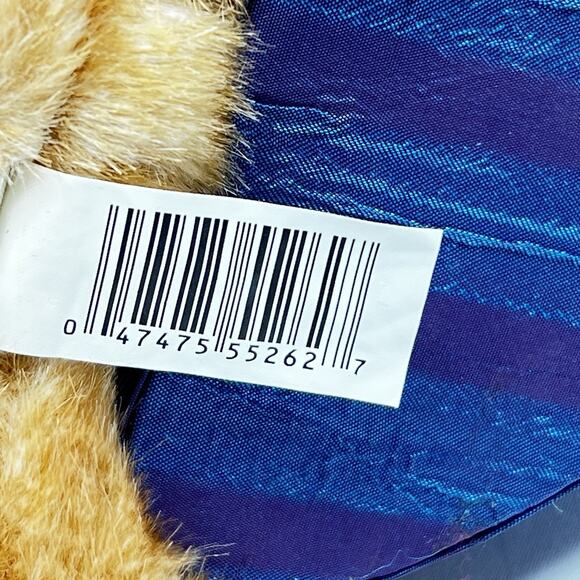 Dan Dee Brown Sitting Teddy Bear Plush Purple Hat Holding Heart Shaped Gift Box - Picture 8 of 13